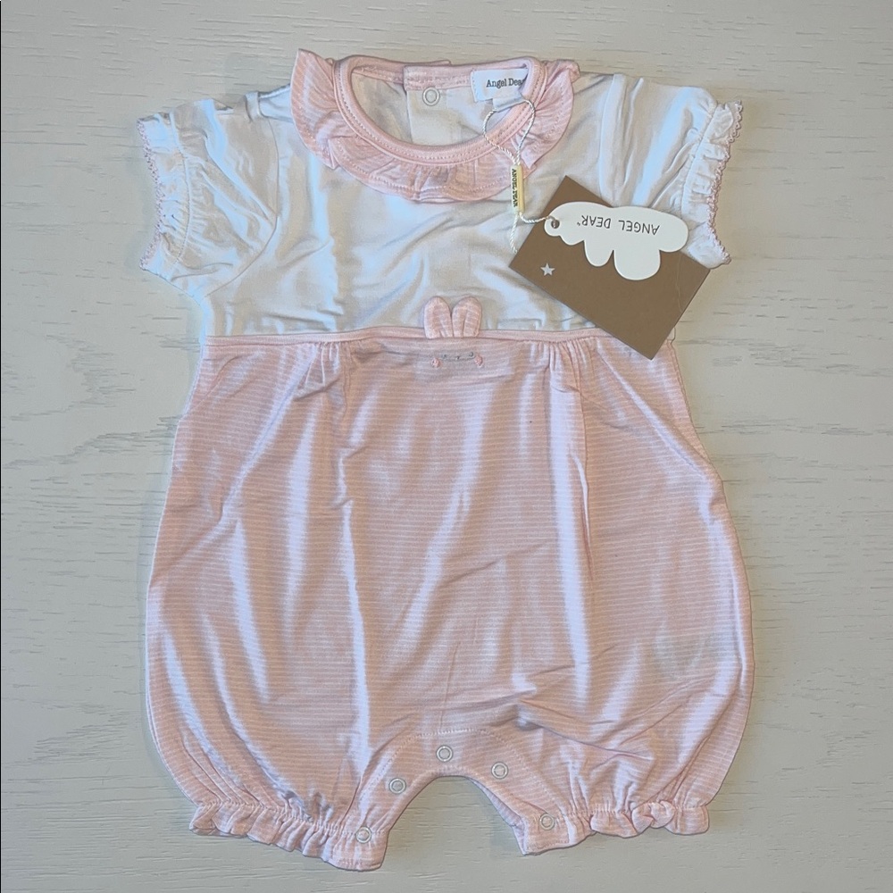 Angel Dear Tiny Bunny Easter Bubble Romper 6-12 12-18 months